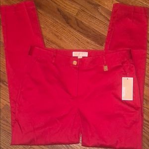 Michael Kors Macintosh Red Miranda slim pants 8